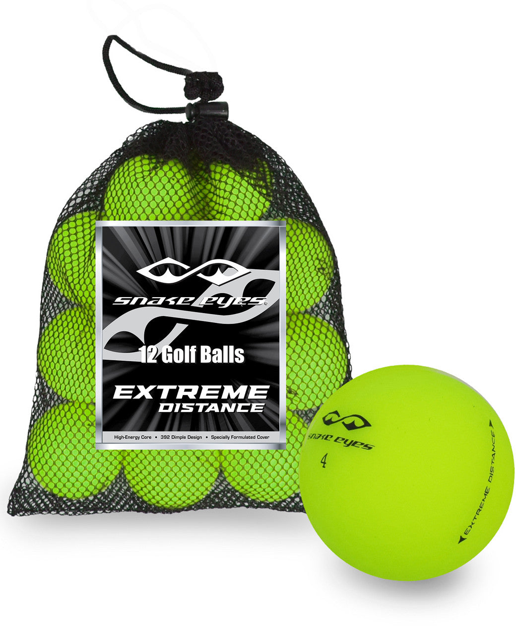 Snake Eyes Extreme Distance Golf Balls - Mesh Bag Dozen