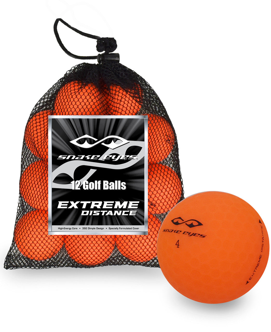 Snake Eyes Extreme Distance Golf Balls - Mesh Bag Dozen