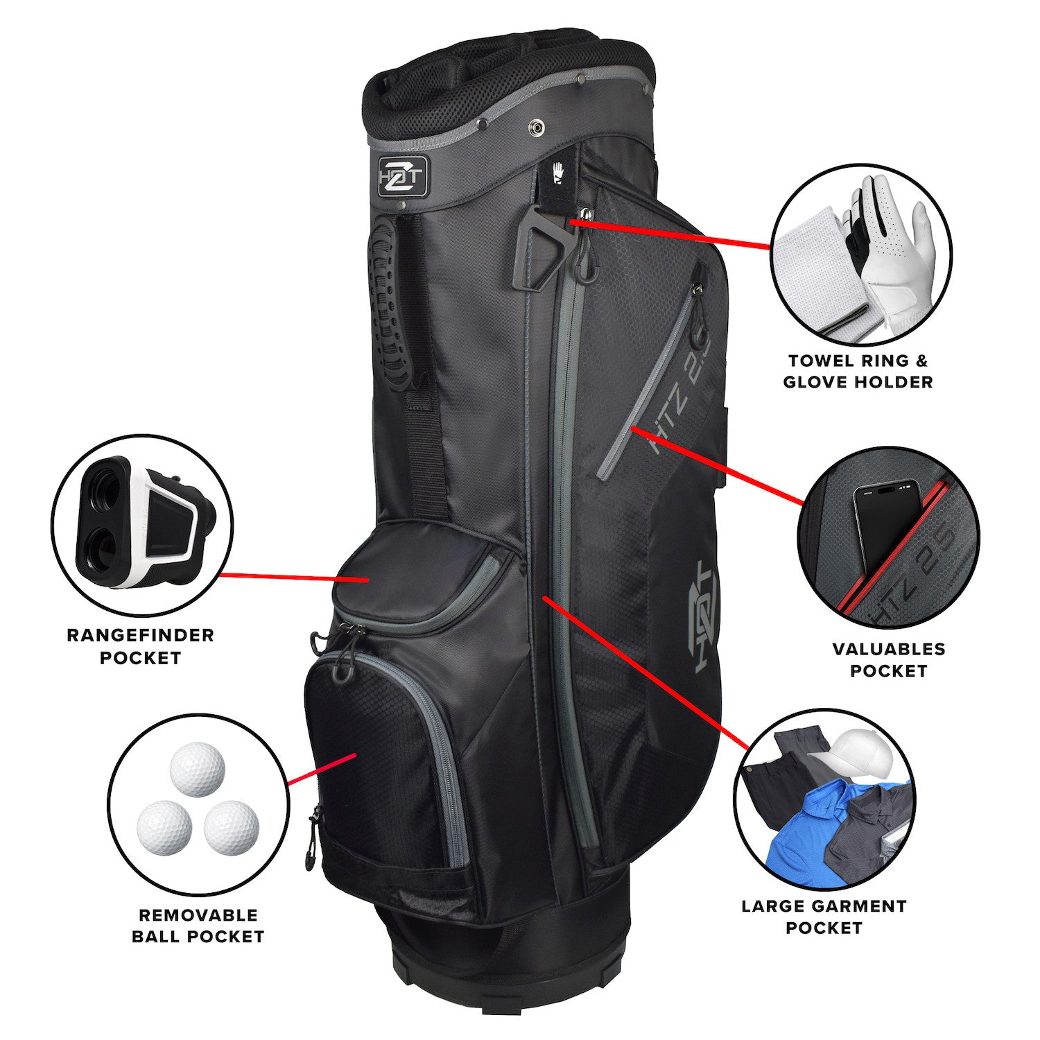 2025 HOT-Z GOLF 2.5 CART BAG