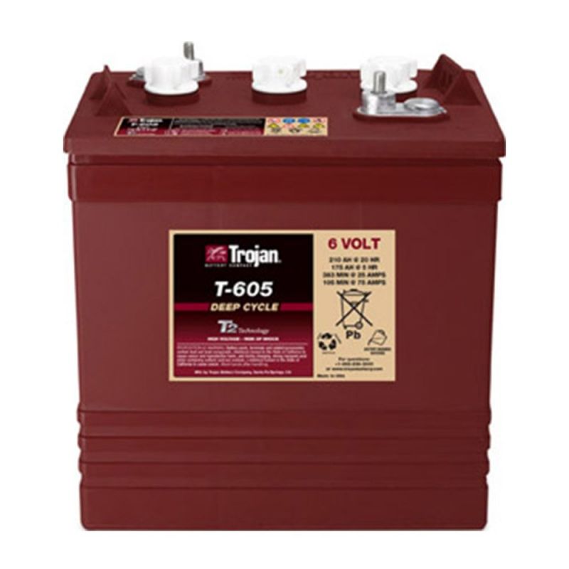 TROJAN T605LPT 6 VOLT 210 AH GOLF CART BATTERY