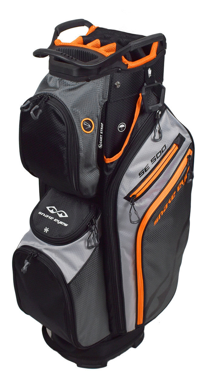 Snake Eyes 02SNKSE500C11111111BGO01 SE500 Cart Bag Black Grey & Orange