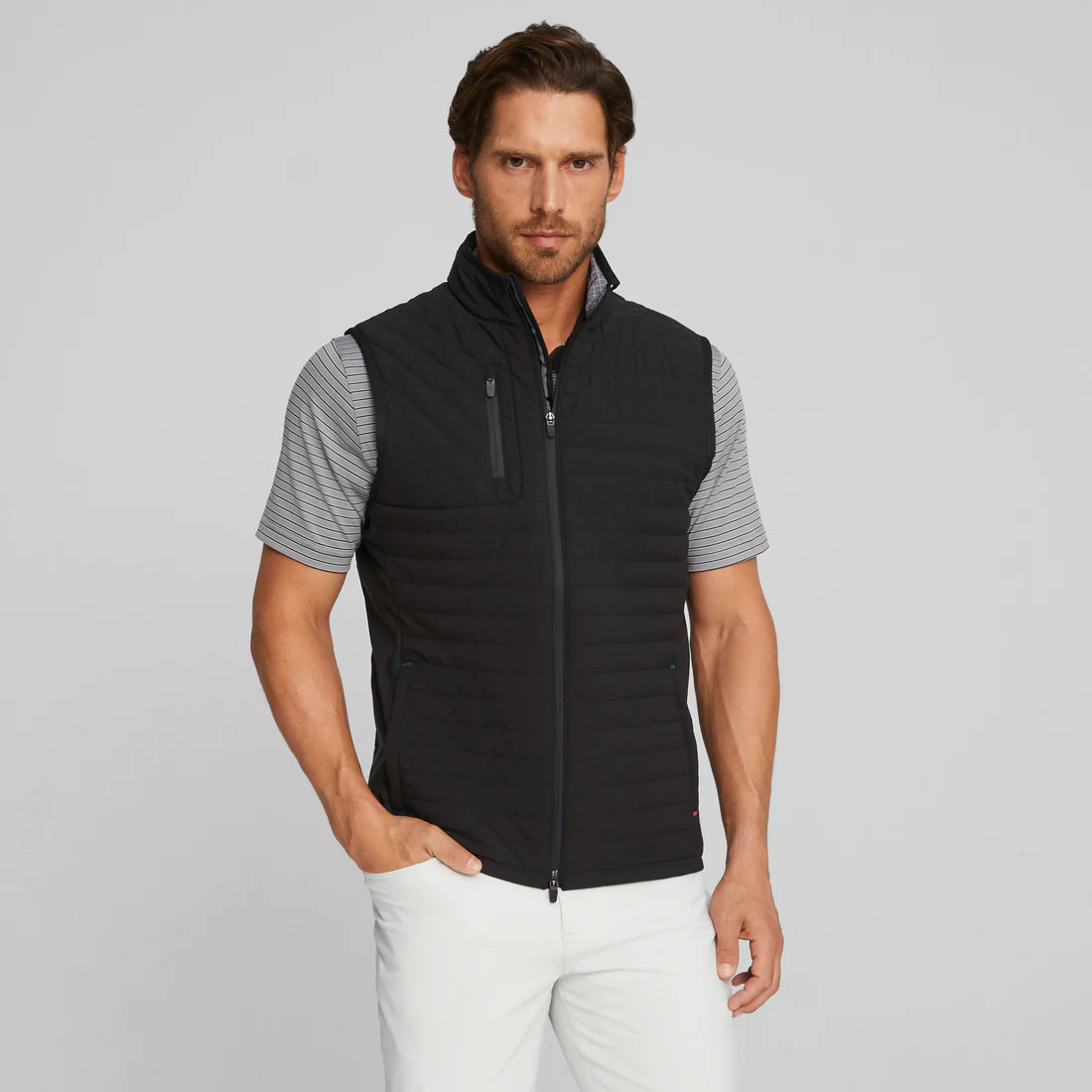 PUMA Mens Scotia Quilted Golf Vest