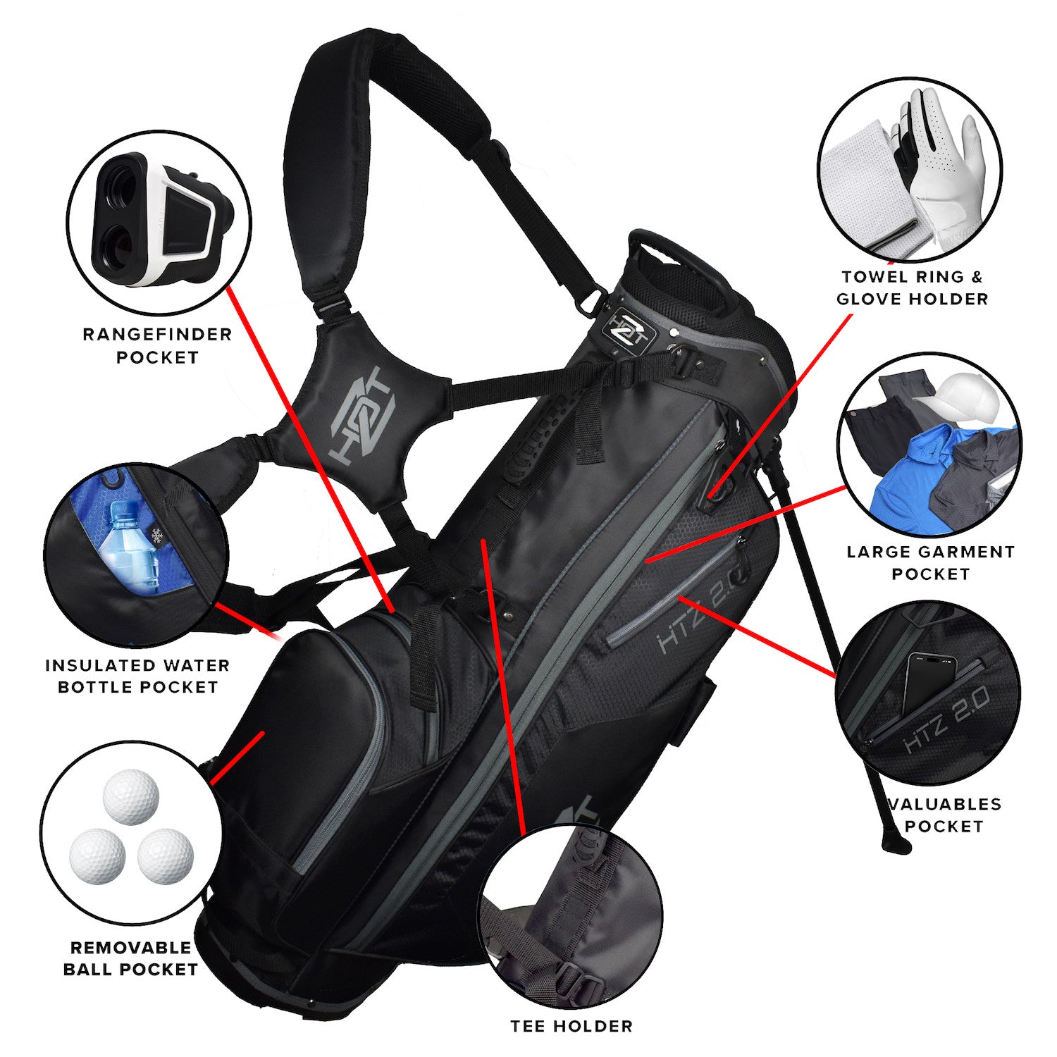 2025 HOT-Z GOLF 2.0 STAND BAG