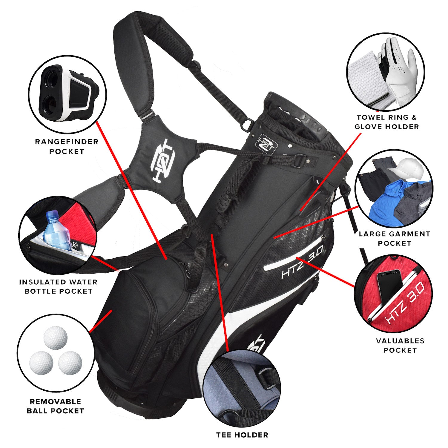 2025 HOT-Z GOLF 3.0 STAND BAG